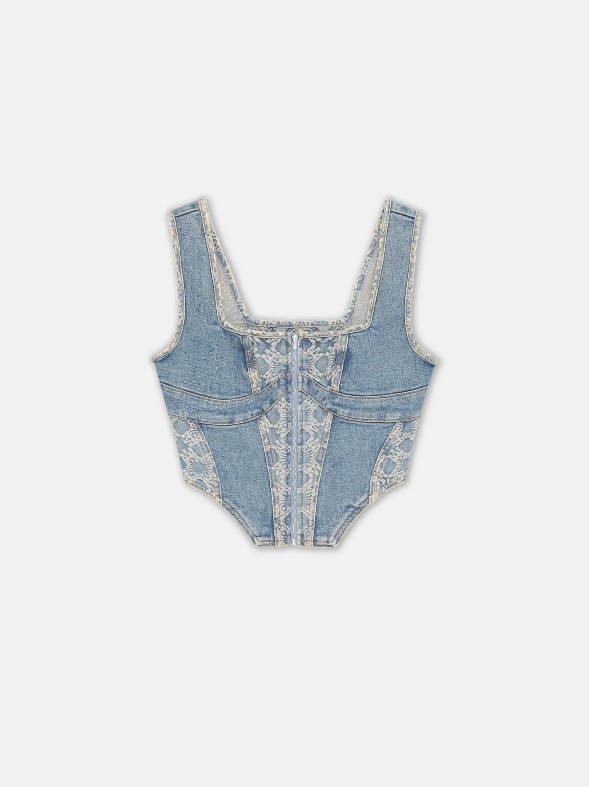 AMIRI Denim<WOMEN'S MA QUAD CORSET TOP CLASSIC MID INDIGO