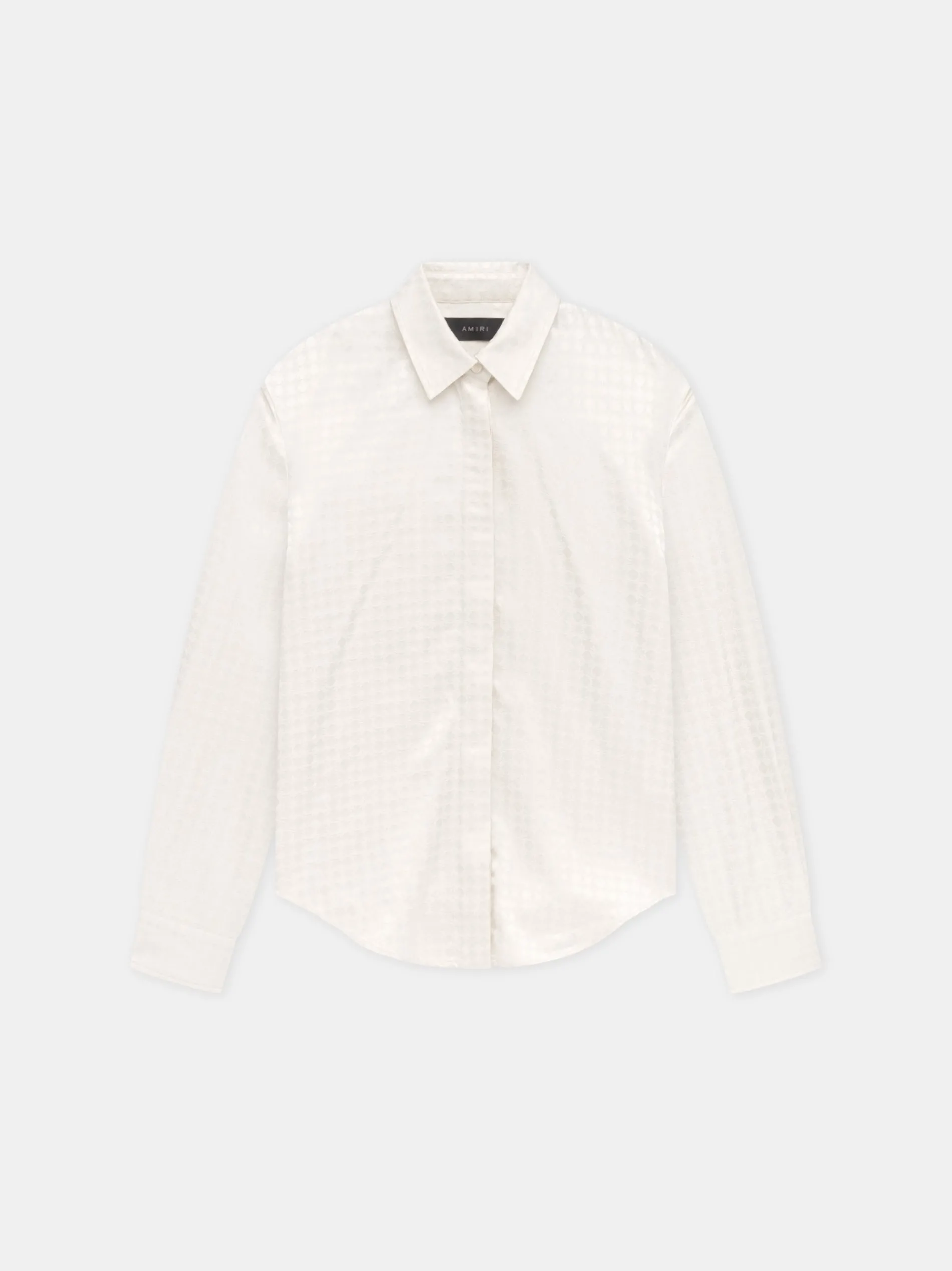 AMIRI Shirts<WOMEN'S MA QUAD LONG SLEEVE SHIRT Alabaster