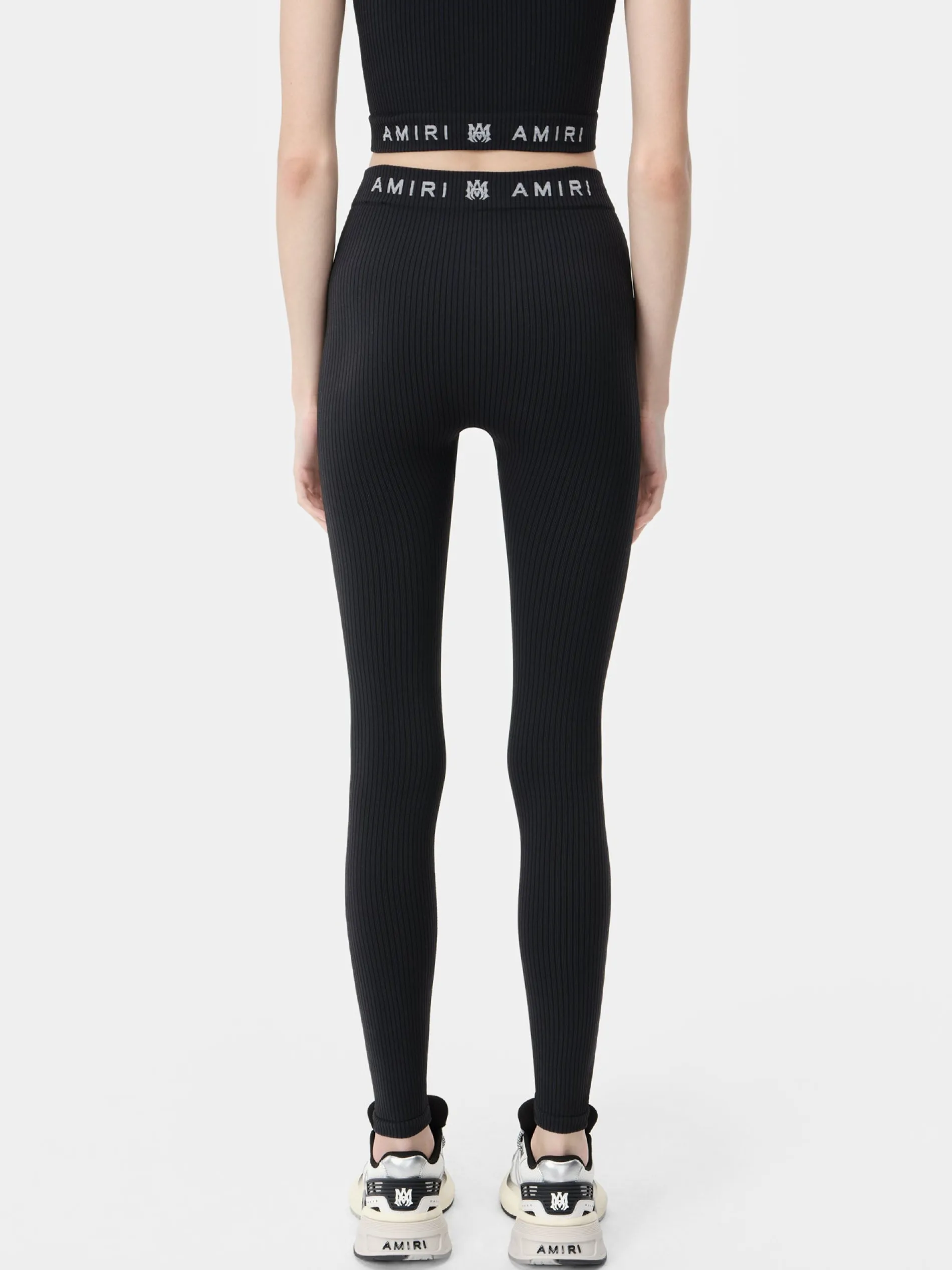 AMIRI Activewear<WOMEN'S MA RIBBED SEAMLESS LEGGING BLACK