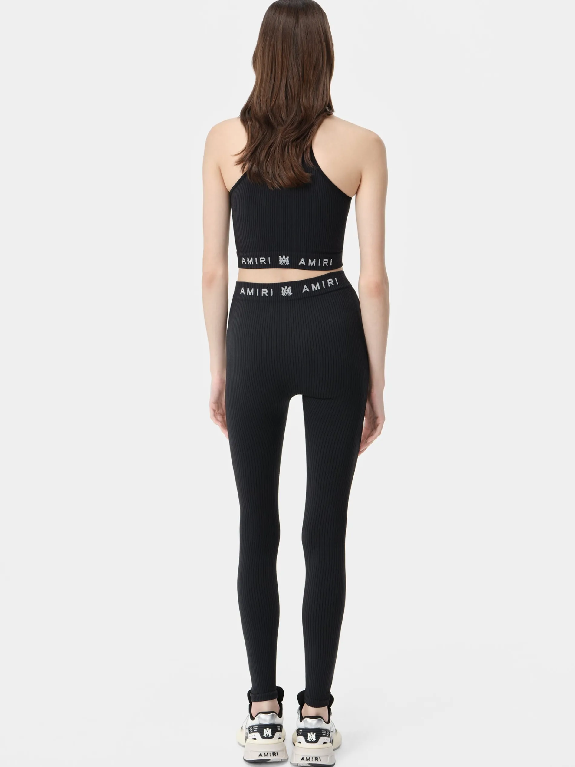 AMIRI Activewear<WOMEN'S MA RIBBED SEAMLESS LEGGING BLACK