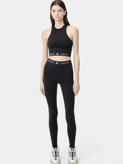 AMIRI Activewear<WOMEN'S MA RIBBED SEAMLESS TANK TOP BLACK