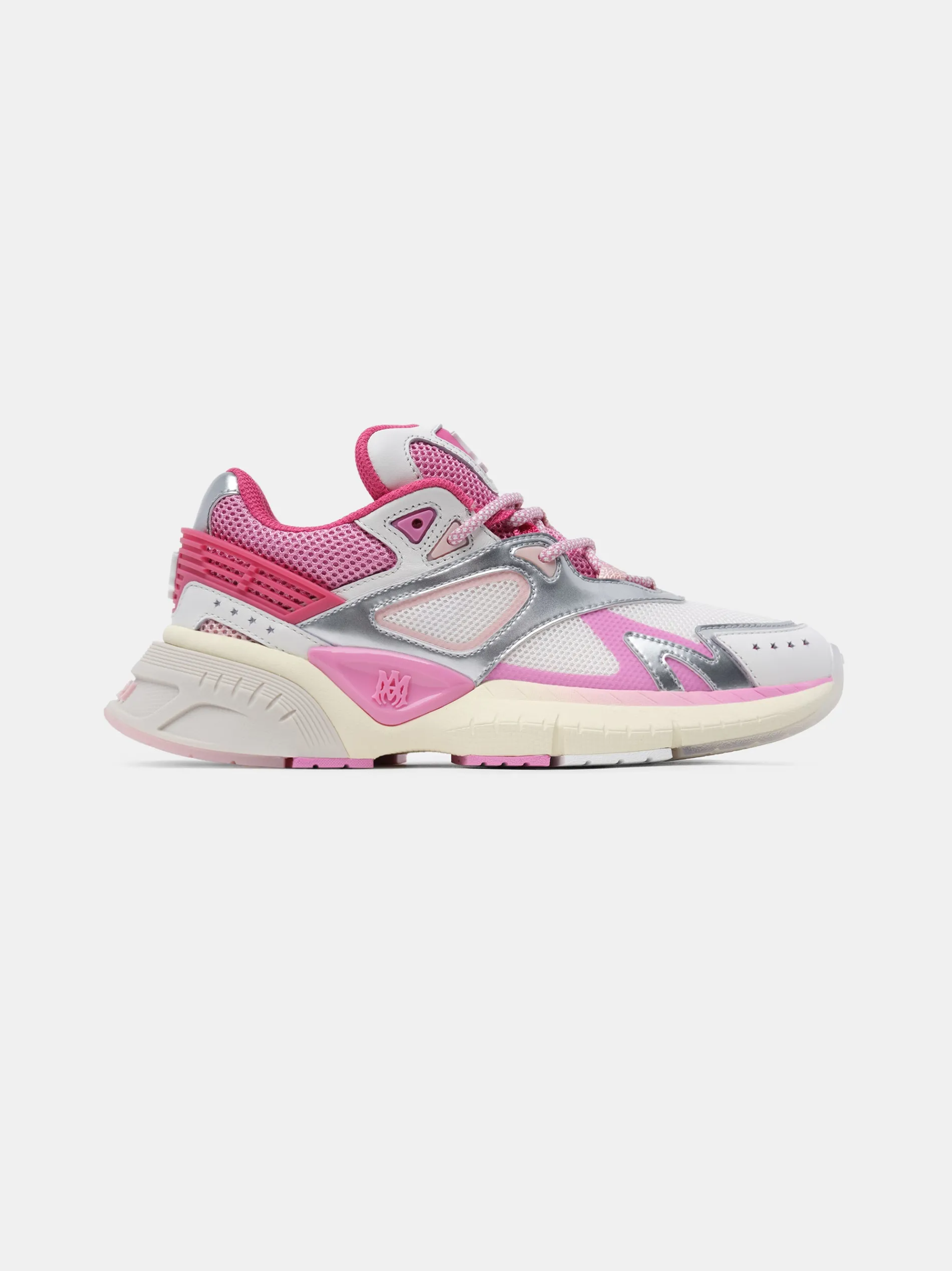 AMIRI Activewear|Sneakers<WOMEN'S MA RUNNER Fuchsia Pink White Silver
