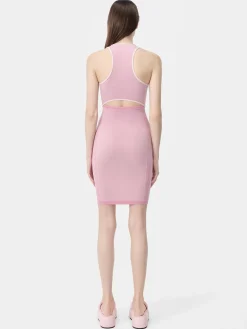 AMIRI Activewear|Dresses<WOMEN'S MA SEAMLESS CUT-OUT MINI DRESS Flamingo Pink