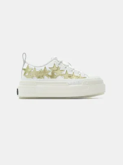 AMIRI Sneakers|Sneakers<WOMEN'S METALLIC PLATFORM STARS COURT White Gold