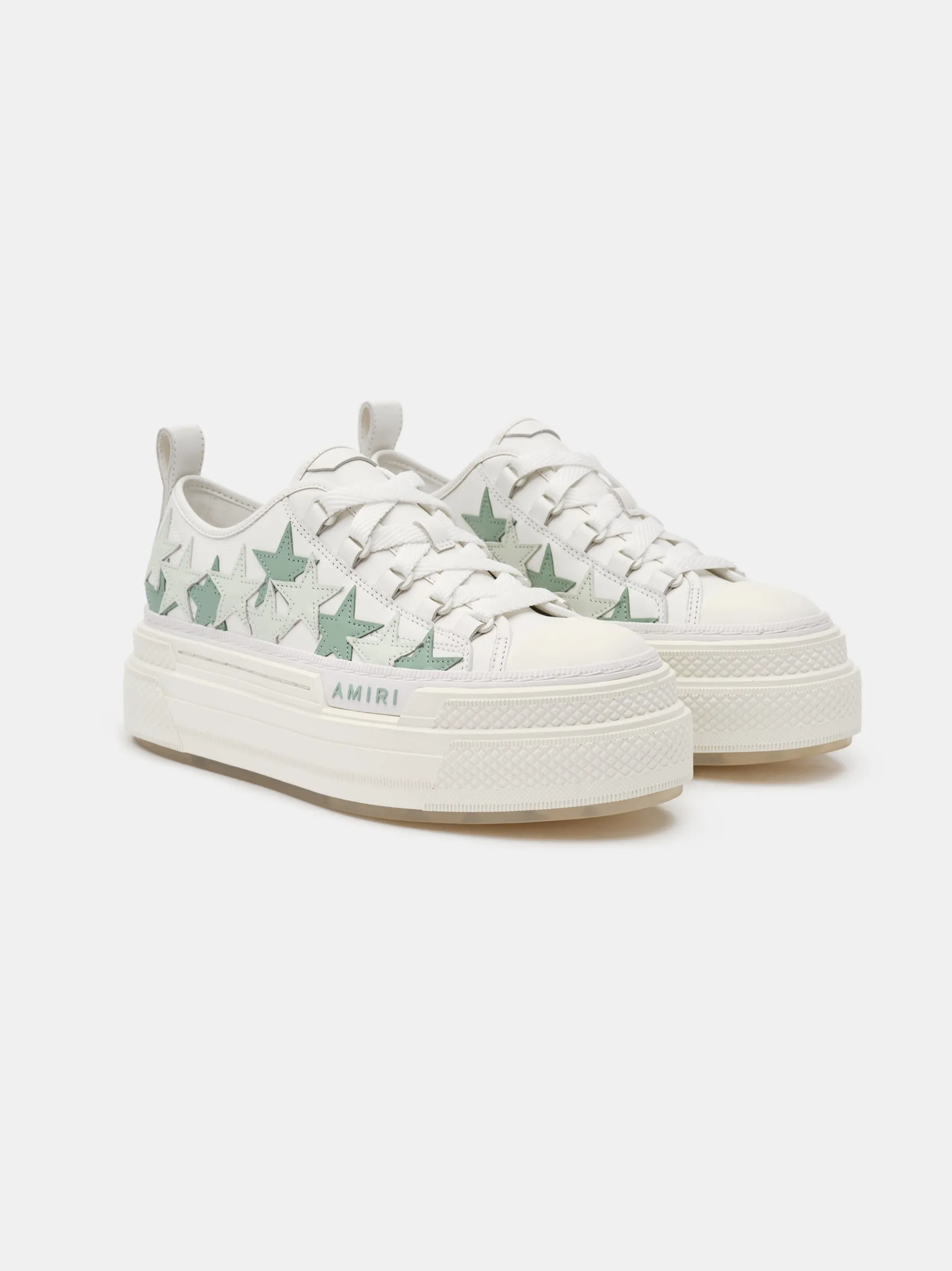 AMIRI Sneakers|Sneakers<WOMEN'S PLATFORM STARS COURT LOW FROSTY GREEN