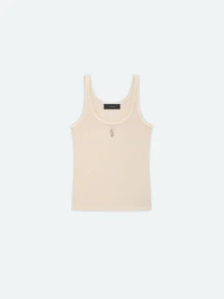 AMIRI Knitwear|Tees<WOMEN'S RIB TANK Summer Sand