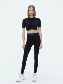 AMIRI Activewear<WOMEN'S SEAMLESS LEGGINGS BLACK
