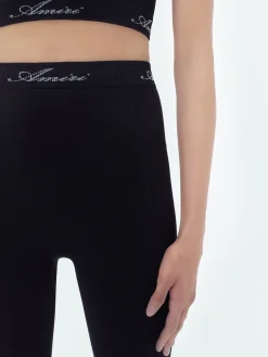 AMIRI Activewear<WOMEN'S SEAMLESS LEGGINGS BLACK