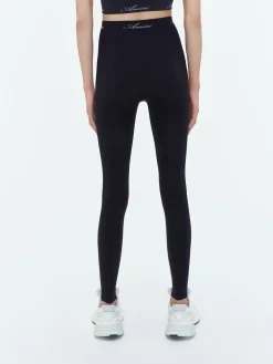 AMIRI Activewear<WOMEN'S SEAMLESS LEGGINGS BLACK