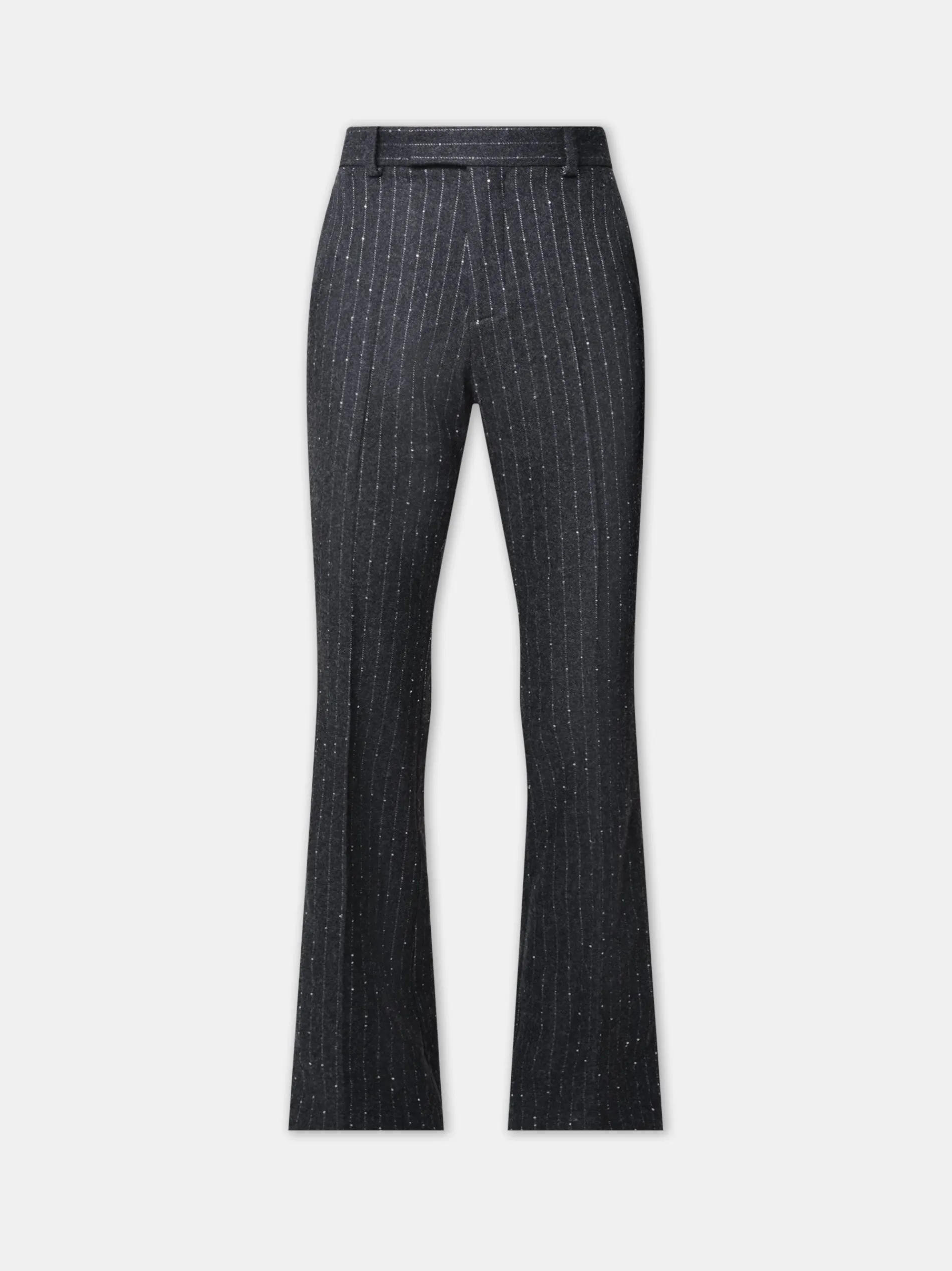 AMIRI Pants<WOMEN'S SEQUIN PINSTRIPE KICK FLARE Dark Grey